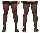CandyMan 99533 Bas cuisses en maille Couleur Noir